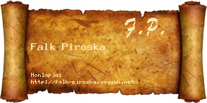 Falk Piroska névjegykártya