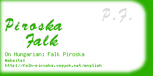 piroska falk business card